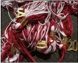  ?? PETE BANNAN - MEDIANEWS GROUP ?? Extra tassels for the Radnor High School graduation.