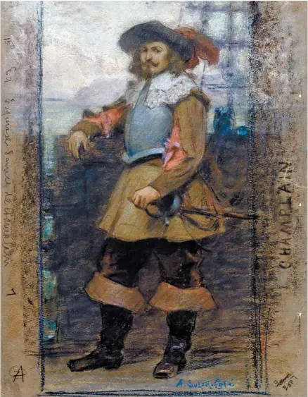  ?? MNBAQ, JEAN-GUY KÉROUAC ?? Marc-Aurèle de Foy Suzor-Coté, Étude pour L’arrivée de Samuel de Champlain à Québec, 1908-1909