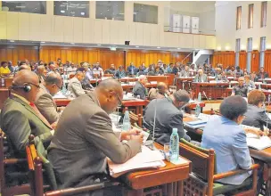  ?? Picture: FILE ?? Members of Parliament during a Parliament sitting early this year.