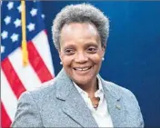  ?? ZBIGNIEW BZDAK/CHICAGO TRIBUNE ?? “We have to have places for people to legally consume marijuana,” Chicago Mayor Lori Lightfoot said.