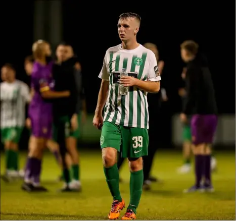  ?? ?? Thomas Morgan of Bray Wanderers after the SSE Airtricity Men’s First Division match between Wexford and Bray Wanderers at Ferrycarri­g Park in Wexford. The young strike bagged two goals against Wayside Celtic on Monday night. Photo by Michael P Ryan/Sportsfile