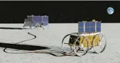  ?? ASTROBOTIC ?? LunaGrid-Lite will demonstrat­e the first transmissi­on of high voltage power across the lunar surface.