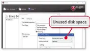  ??  ?? Select ‘Unused disk space’ to schedule Eraser to shred redundant hard-drive space