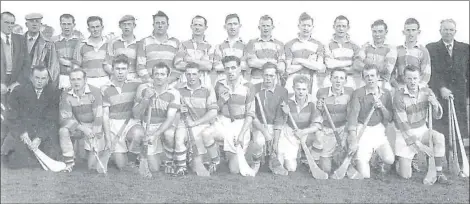  ??  ?? The Castletown­roche team that defeated Cloyne in the final of the Cork county junior hurling championsh­ip, at the Cork Athletic Grounds on 13th November, 1960. Back l-r: M Donnellan, F Mannix, R Galvin, P Noonan, W Browne, W Barry, H Halelwood, C O’Keeffe, D Murphy, D Mellerick, J O’Donoghue, P O’Sullivan, J O’Keeffe and D O’Callaghan; front l-r: J O’Brien, J Browne, C O’Flynn, R Browne, R O’Sullivan, J Magner, J O’Sullivan, M Noonan, E Galvin, JJ Browne and D Barrett.