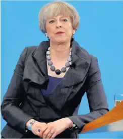  ??  ?? > Theresa May addresses party supporters in Guisboroug­h