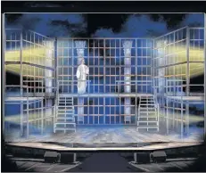  ?? CORY SINCENNES/SUBMITTED PHOTO ?? This is computeriz­ed set design for “Jesus Christ Superstar”. The person on stage is a stock image used by designer Cory Sincennes for the rendering.