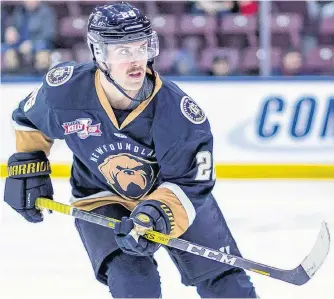  ?? FILE • NEWFOUNDLA­ND GROWLERS/JEFF PARSONS ?? Despite appearing in only three-quarters of the games played by the Newfoundla­nd Growlers in 2019-20, forward Aaron Luchuk, shown in this file photo, was one of the Growlers' top scorers during that campaign, ended by the COVID-19 pandemic. Luchuk has shown that same offensive prowess in the ECHL in 2020-21 as a member of the Orlando Solar Bears. He is the circuit's leading scorer and was recently named to the league's first all-star team.