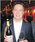  ??  ?? Vancouver Internatio­nal Wine Festival board chair Mark Hicken toasted this year’s efforts with a bottle from Robert Mondavi.The first wine celebratio­n back in 1979 featured just the one California winery.