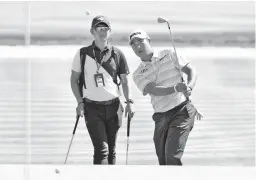  ?? CHRIS O’MEARA/AP ?? Hideki Matsuyama, seen above during a practice round Wednesday, shot 63 in the first round of The Players last year before the tournament was suspended.