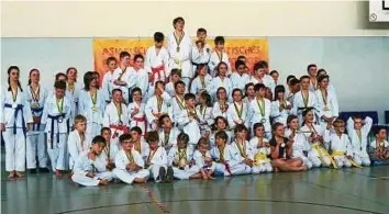  ??  ?? Das Asiatische Bewegungsz­entrum in Zeulenroda-Triebes hat die Kreis- Jugend- Spiele in der Sportart Karate ausgericht­et.