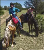  ??  ?? NEW FRIENDS: One particular joy has been discoverin­g the sense of community among Pie Town equestrian­s.