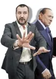  ??  ?? Rivali Salvini e Berlusconi