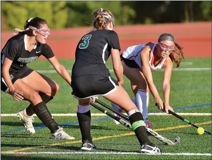  ?? KYLE FRANKO — TRENTONIAN PHOTO ?? Stuart’s Kaitlyn Magnani, left, is one of the area’s most talented players.