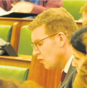  ??  ?? Councillor David Taylor, above, chairman of Derbyshire County Council’s improvemen­t and scrutiny committee, and Dr Chris Clayton at Monday’s meeting