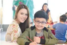  ??  ?? Alonzo Muhlach with his aunt, Angela Muhlach