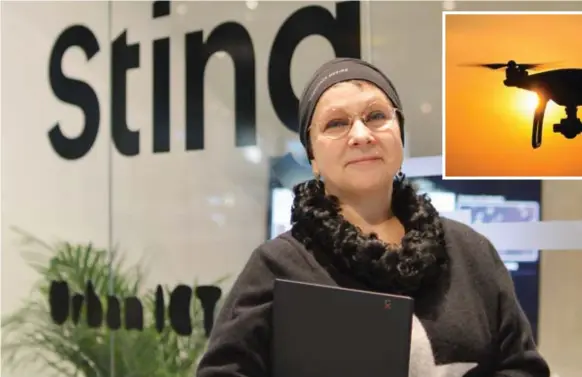  ?? FOTO: ANNA WETTERGÅRD ?? INNOVATÖR. ”Det häftiga är att vi blir tredimensi­onella”, säger Petra Dalunde om en framtid med drönare.