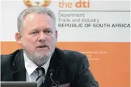  ?? FILE PHOTO: TIMOTHY
BERNARD ?? Trade and Industry Minister Rob Davies will lead the last leg of a trip to China by business delegates to lift exports of value-added products.