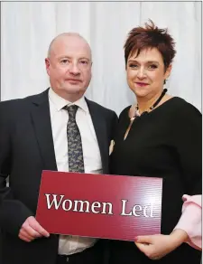  ??  ?? Catherine Pomeroy Murphy who was a finalist in the Women Led Business category pictured with her husband Chris at the Awards Ceremony.