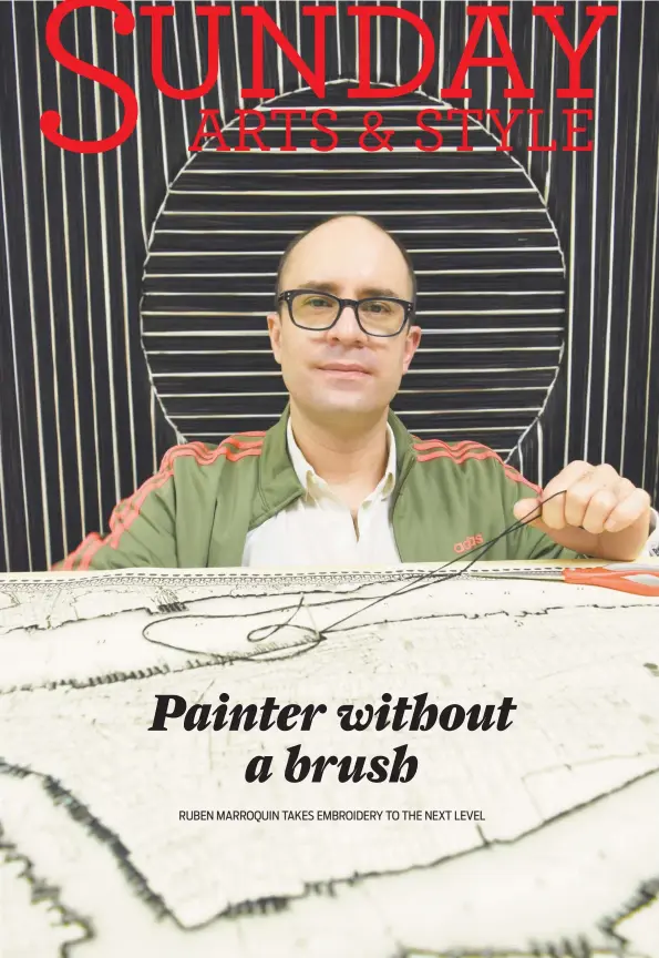  ?? Contribute­d photo ?? Ruben Marroquin’s textile art has gained the attention of more art collectors and curators.