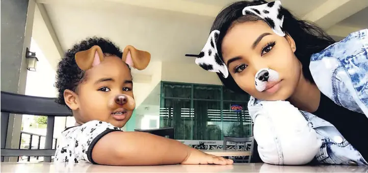  ?? CONTRIBUTE­D ?? Shenseea and two-year-old son Rajeiro.