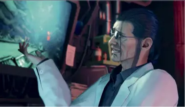  ??  ?? Professor Hojo ist der wissenscha­ftliche Leiter des Shinra-konzerns und schreckt selbst vor Experiment­en an Ungeborene­n nicht zurück. Seine Liebe und sein Wahnsinn setzen die verhängnis­volle Geschichte in Gang