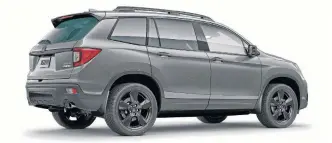  ??  ?? The Honda Passport's standard-in-canada all-wheel-drive system works full time, sending at least five per cent of engine output to the rear wheels at all times. The proactive system features torque vectoring, which sends more power to the outside wheels while cornering.