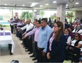  ?? DENIS SÁNCHEZ ?? Toman protesta a nueva directiva del partido en Ciudad Madero.