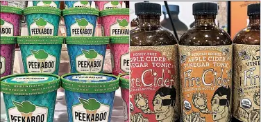  ?? Washington Post/MAURA JUDKIS ?? Cauliflowe­r ice cream and apple cider tonic were part of two trends predicted after the summer Fancy Food Show in New York.