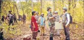  ?? PHOTO: HTCS ?? A still from Newton, which has been shot in the jungles of Chhattisga­rh