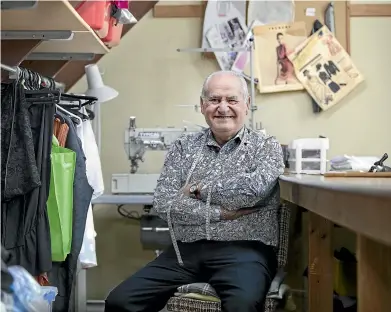  ?? MONIQUE FORD/STUFF ?? The man behind Berhampore’s Europe Modes Tailoring is putting down his shears for the last time, at the age of 79.