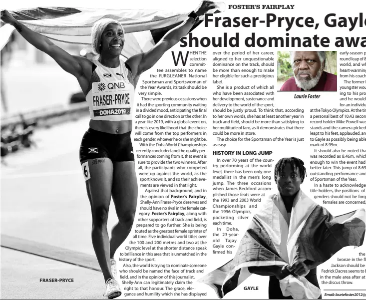  ??  ?? FRASER-PRYCE GAYLE