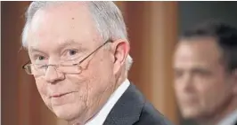  ?? WIN MCNAMEE/GETTY IMAGES ?? Attorney General Jeff Sessions said he will recuse himself from Russia probes after reports surface that he met with the Russian ambassador during the U.S. presidenti­al campaign.