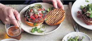  ?? ISSY CROKER ?? Pimenton burgers from One Pot, Pan, Planet are a veggie burger that doesn't hide what it is - it proudly celebrates its flavours and doesn't pretend to be meat.