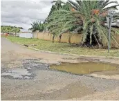  ?? ?? WATER puddles on the roads.