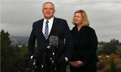  ?? ?? Scott Morrison with Bridget Archer, who says introducin­g a federal integrity commission ‘is the most important thing we need to do’. Photograph: Mick Tsikas/AAP