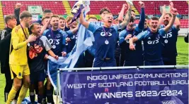  ?? ?? Darvel defeated Pollok 2-0 to lift the West of Scotland Football League Cup