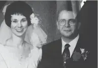  ??  ?? Orlanda and Donald Drebit were married in 1991. A wedding band Donald gave his wife on their wedding day was among the rings discovered in a Mindtrap game box.