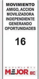  ??  ?? kEn la papeleta se imprimió el logo incorrecto para la organizaci­ón que auspicia al candidato Pedro Freile.