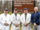  ?? U.S. AIR FORCE PHOTOS/JAIMA FOGG ?? The Air Force Radioactiv­e Recycling and Disposal team stands outside its facility.