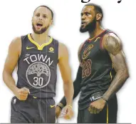  ?? AP FILE PHOTOS ?? LEFT: The Warriors’ Stephen Curry. RIGHT: The Cavaliers’ LeBron James.