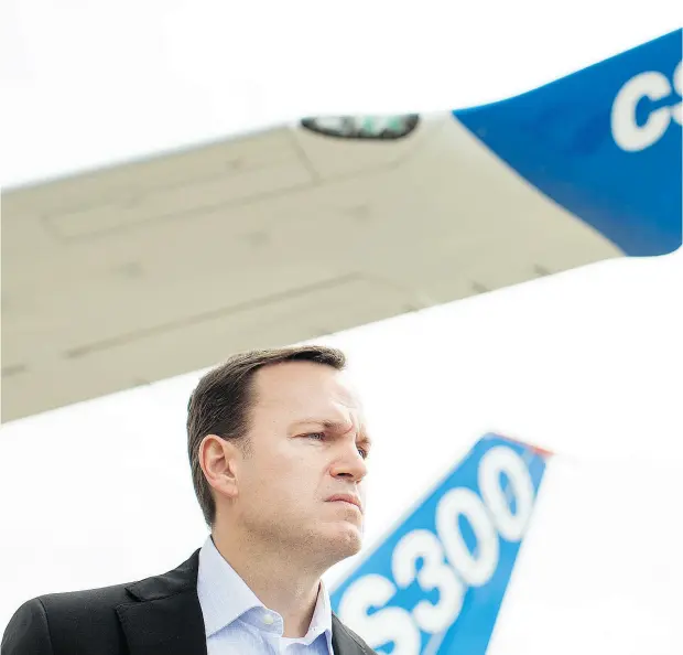  ?? JASPER JUINEN / BLOOMBERG NEWS FILES ?? Fred Cromer says Bombardier sees Boeing’s CSeries complaint “as a way to stifle innovation and direct people toward existing products.”