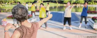  ?? Shuttersto­ck ?? Tai chi was originally a martial art developed for self-defense, but is now practiced for its many health benefits.