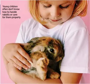  ?? ?? Young children often don’t know how to handle rabbits or care for them properly