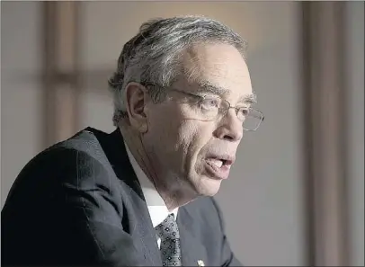  ??  ?? Joe Oliver, Minister of Natural Resources is pleased that so far, the EU won’t be slapping a label oil produced from Alberta’s oilsands as being especially harmful to the environmen­t.