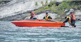  ??  ?? The right stuff: These boaties were well prepared for every eventualit­y.