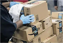  ?? ANDREW HARRER / BLOOMBERG ?? “The vast majority of deliveries make it to customers without issue,” Amazon says.
