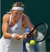  ?? Reuters ?? Azarenka defeated Vesnina 6-3, 6-3 on Wednesday. —