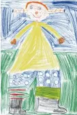  ??  ?? Vanessa, acht Jahre, aus Kaufbeuren Hirschzell hat diese lustige Pippi Lang strumpf gemalt.
