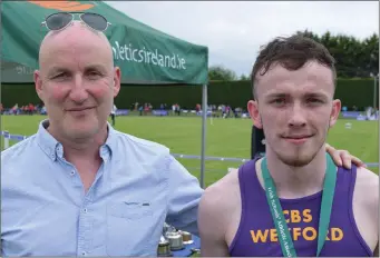  ??  ?? Double silver medal winner David McDonald with his proud father, Johnny.