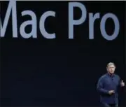  ?? BAY AREA NEWS GROUP FILE ?? Phil Schiller, senior vice president of world wide marketing for Apple, introduces the new Mac Pro at the Apple Worldwide Developers Conference in San Francisco, Calif., on June 10, 2013.